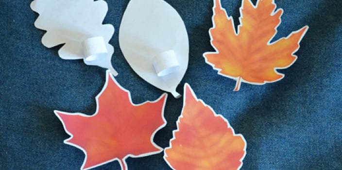 autumn leaf puppets