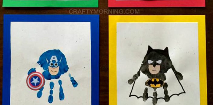 Superhero hand prints!
